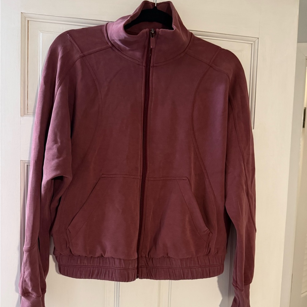 Lululemon brushed softstreme funnel-neck zip up
